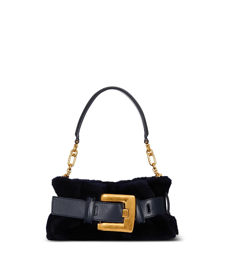 Balmain Mini Anthem Bag in Shearling