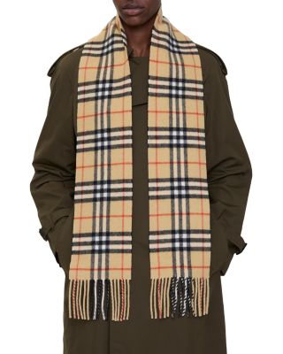 Narrow Check Cashmere Scarf