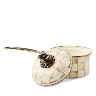 Mocha Check 1 Qt. Saucepan