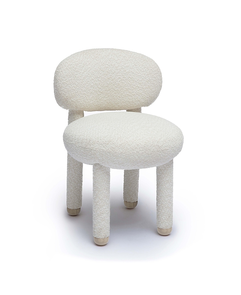 Tov Furniture Manu Performance Boucle Vanity Side Chair In White