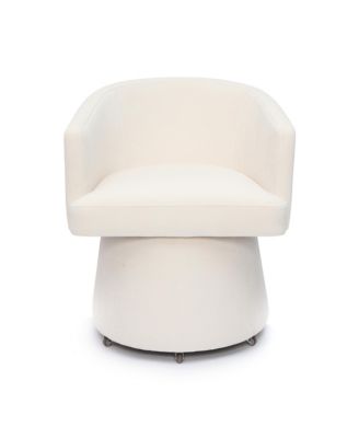 Kristen Upcycled Chenille Rolling Desk Chair