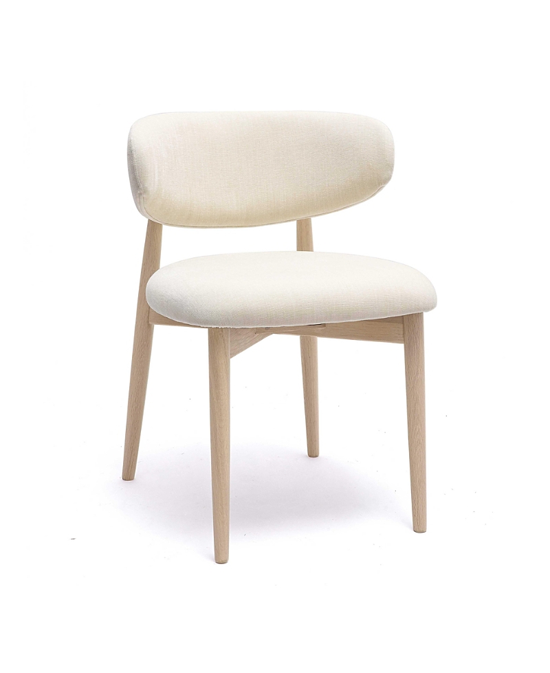 Tov Furniture Zinea Performance Textured Velvet Dining Chair In White