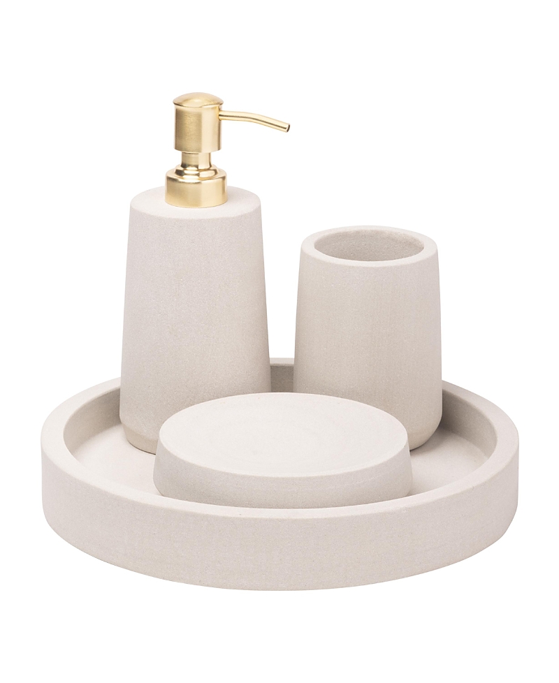 Gauri Kohli Casablanca Sandstone Bath Accessories, Set Of 4 In Neutral