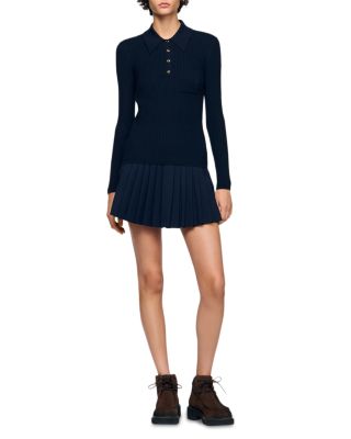 Cable Knit Polo Sweater