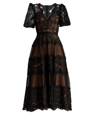  Belline Embroidered Chiffon Midi Dress