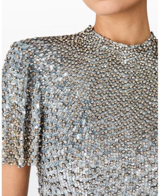 Jourdain Sequin-Embellished Gown