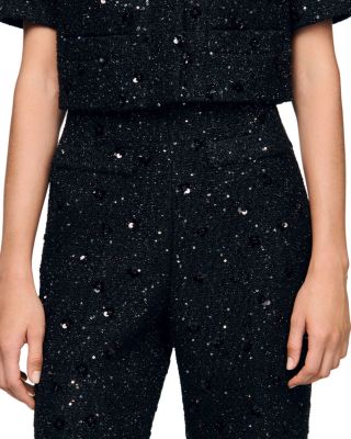 Bennett Rhinestone Tweed Pants