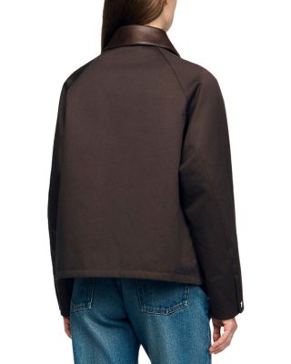 Trianon Leather Trim Coat