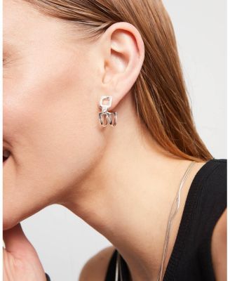  Double Hoop Topaz Earrings