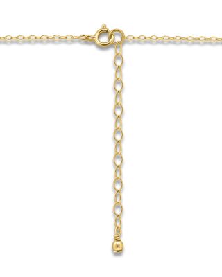 Pav&eacute; Cubic Zirconia Moon & Star Charm Necklace in Sterling Silver or 18K Yellow Gold Plated Sterling Silver, 16-18"L - Exclusive