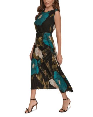 Chiffon Pleated Midi Dress