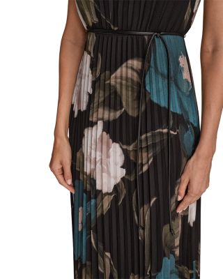 Chiffon Pleated Midi Dress