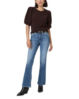 Petites Laurel Canyon High Rise Bootcut Jeans in Rock Show Distressed