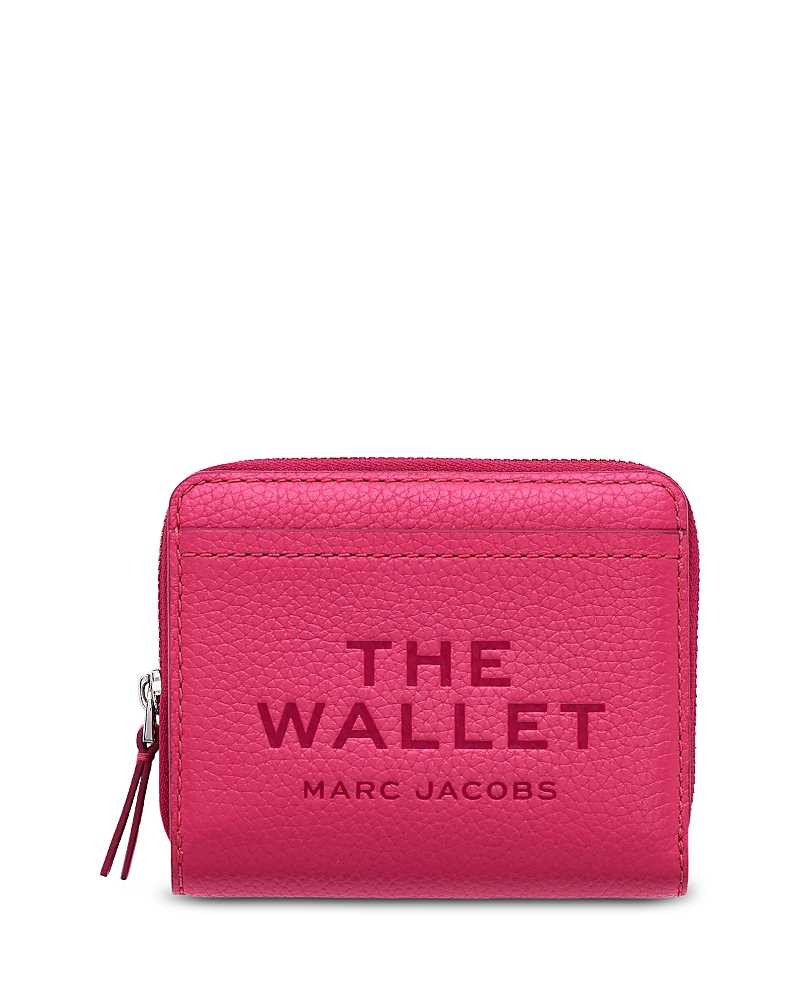 Marc Jacobs The Leather Mini Compact Wallet In Pink