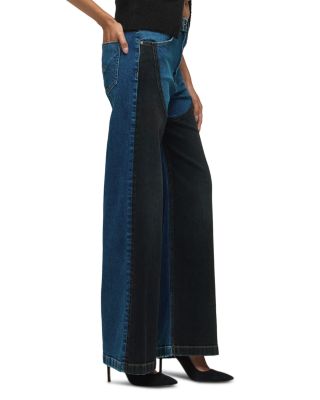 Jodie High Rise Contrast Panel Jeans in Mixture