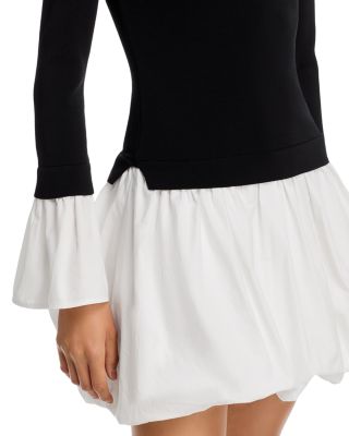 Mixed Media Mini Bubble Dress - Exclusive