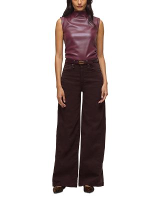 James High Rise Wide Leg Jeans in Black Coffee