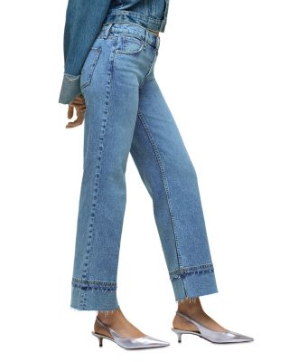 Rosie High Rise Wide Leg Raw Hem Ankle Jeans in Express