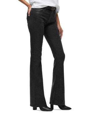 Barbara High Rise Bootcut Jeans in Black Snake