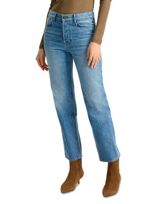 Leah Mid Rise Straight Jeans in Lakeshore