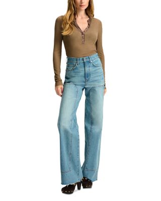 Taylor High Rise Wide Leg Jeans in Blue Glare
