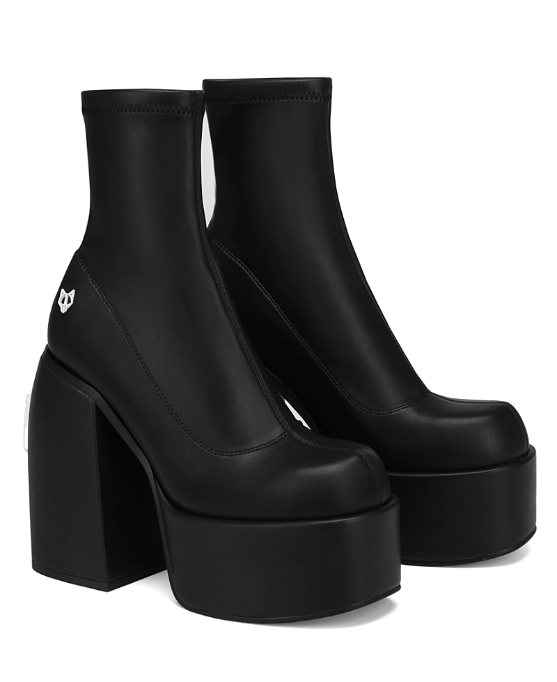 Naked Wolfe Sugar Faux-leather Ankle Boots In Black