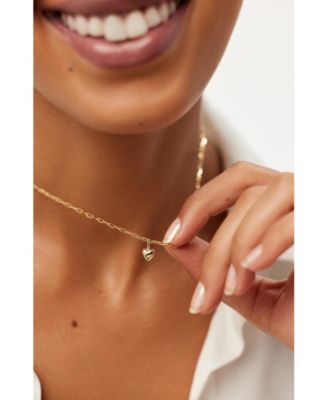  Gold Paperclip Heart Necklace