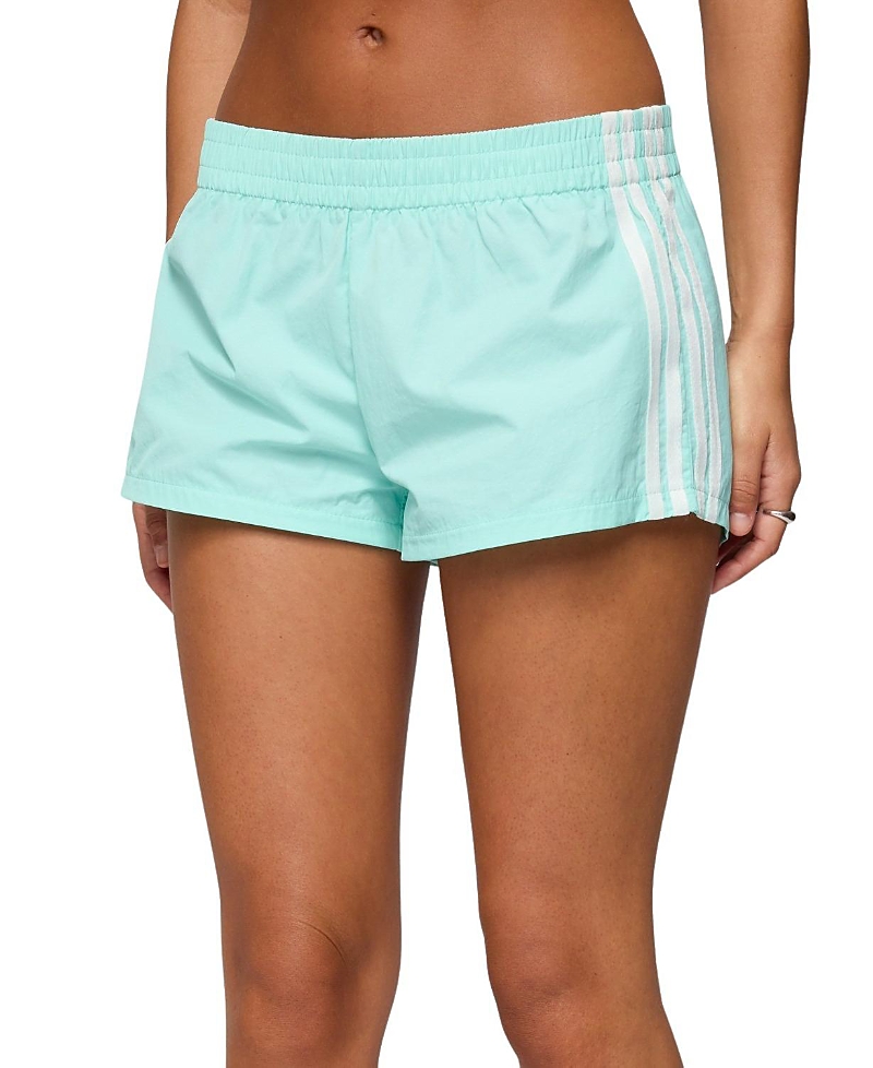 Edikted Nikki Side Stripe Nylon Shorts In Green