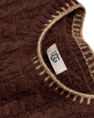 Cable Knit Whipstitched Sweater