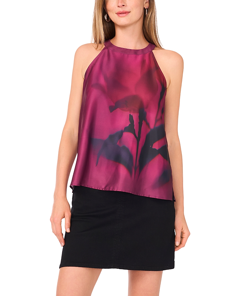 Vince Camuto Print Sleeveless Top In Purple