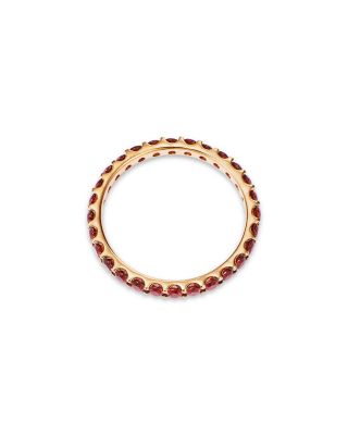 Garnet Stacking Eternity Band in 14K Yellow Gold