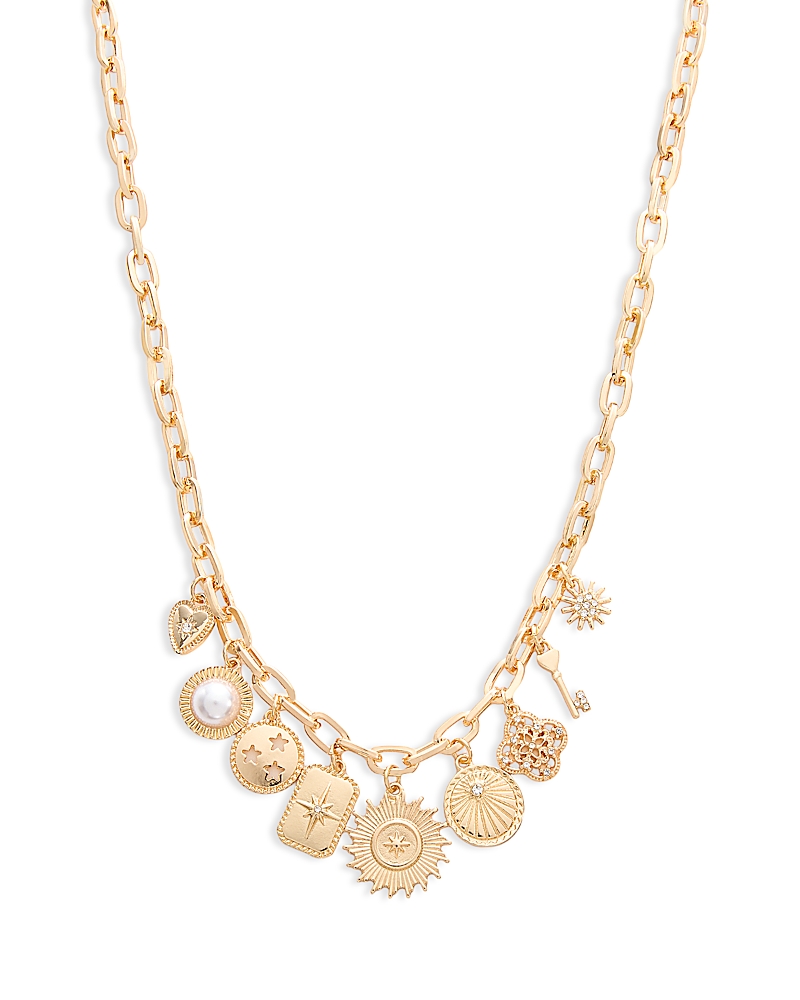 Aqua Charm Necklace, 16 - Exclusive