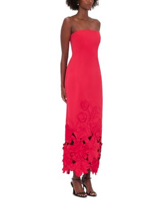 Rayna Strapless Appliqu&amp;eacute; Dress
