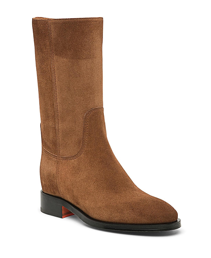 Santoni Women's Fleeces Suede Boot