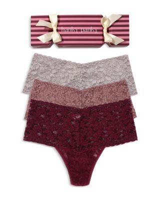 Signature Lace Retro Thong, Pack of 3