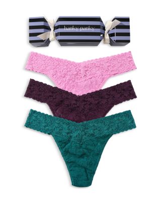 Signature Lace Original Rise Thong, Pack of 3