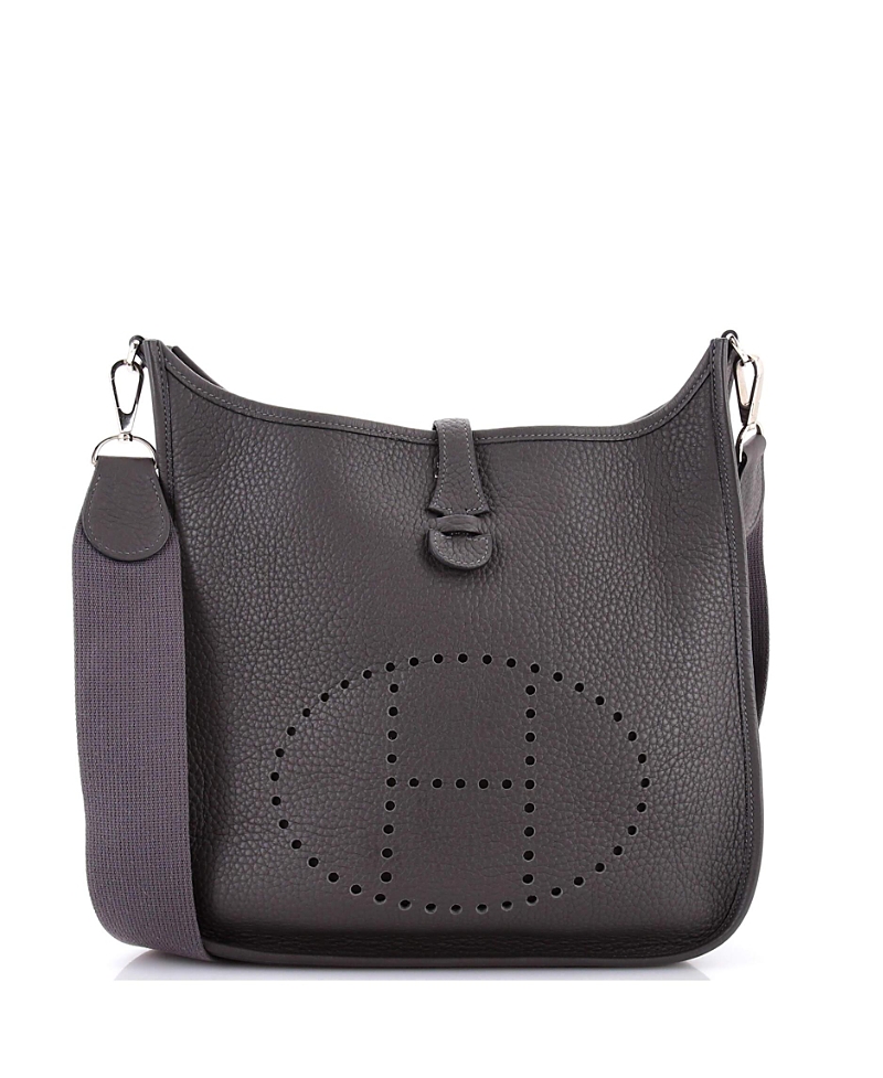 Pre-owned Pre-owned Hermes Hermes Pm Evelyne Bag Gen I Clemence In Gray