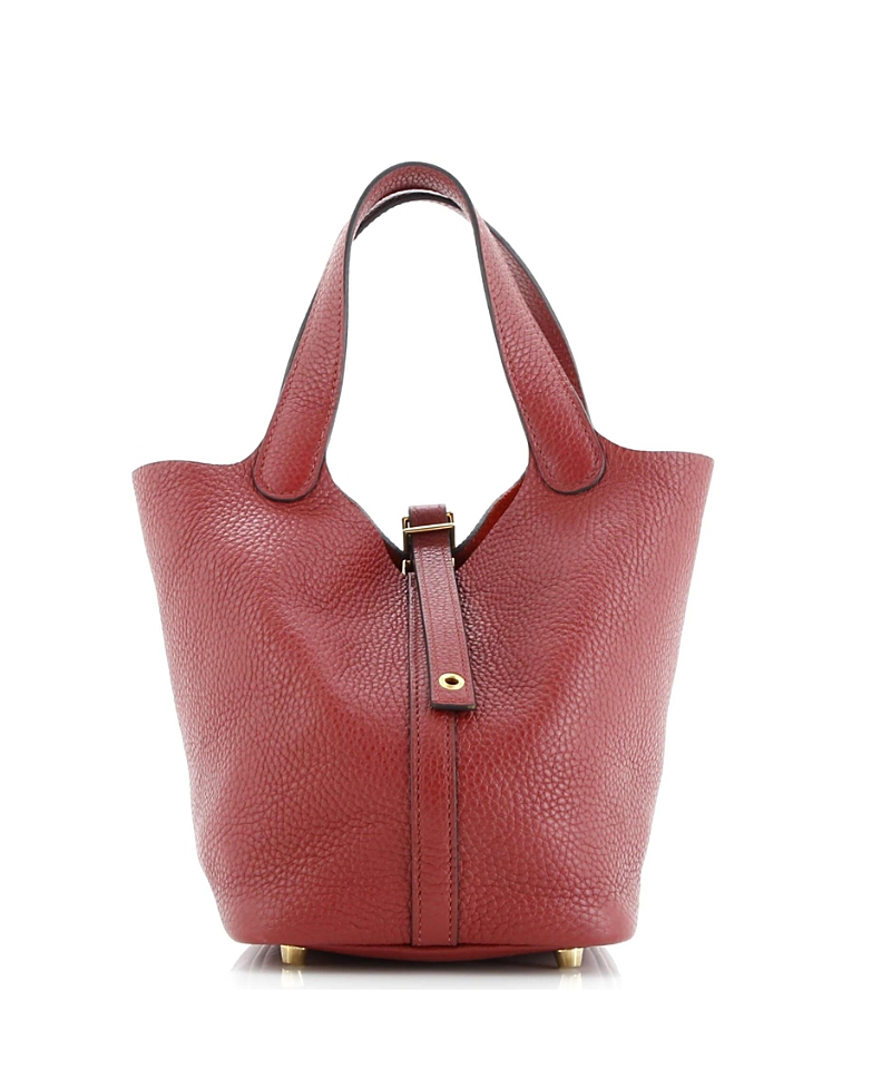Pre-owned Pre-owned Hermes Hermes Pm Picotin Lock Bag Clemence In Red