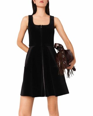 Short Velvet Skater Dress