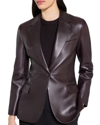 Lynnia Leather Blazer