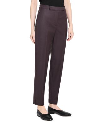 Wool High Waisted Tapered Pants