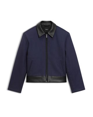 Boxy Wool Blend Zip Jacket