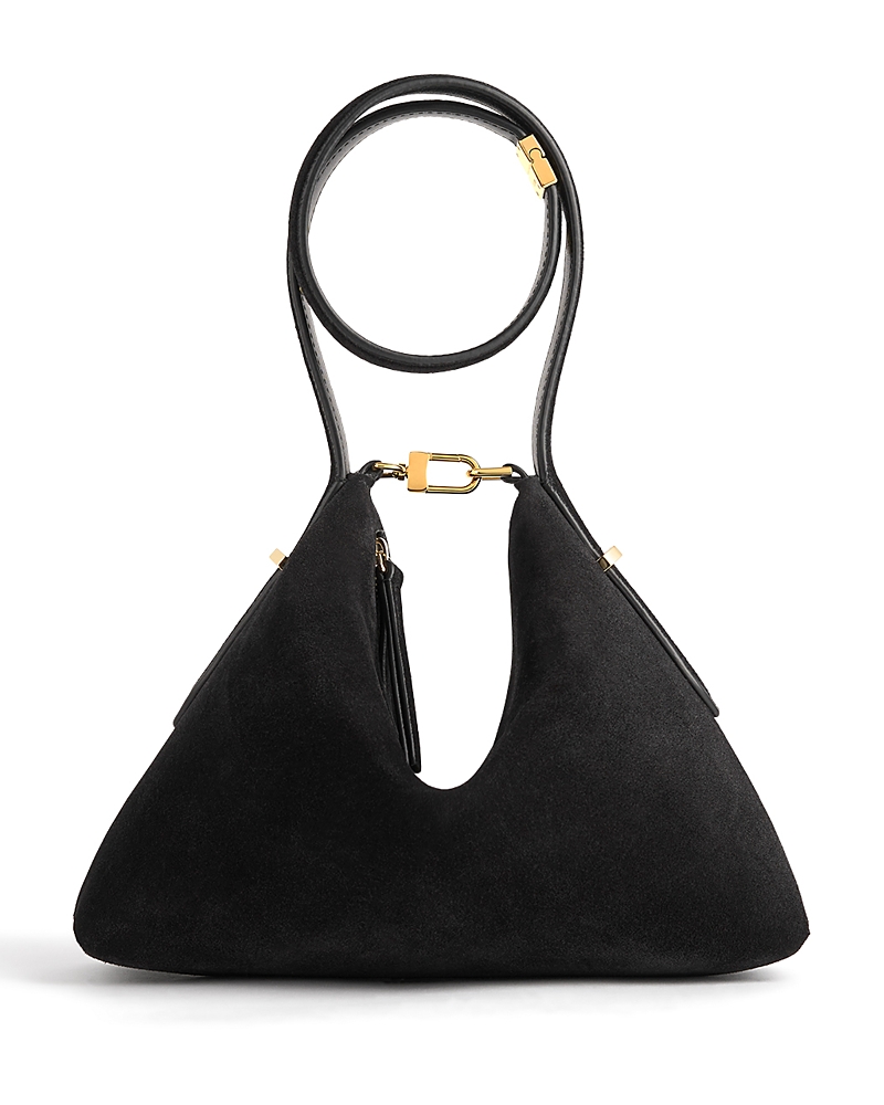 Totême Bevel Suede Wristlet In Black