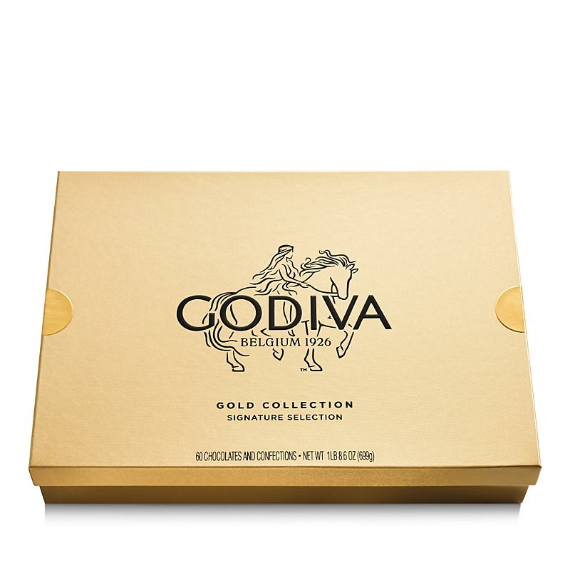 Godiva Chocolatier Assorted Chocolate Gold Gift Box, 60 Piece In Nude