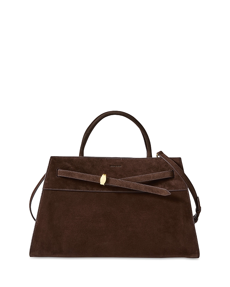 Veronica Beard Large Suede Dash Bag In Brown