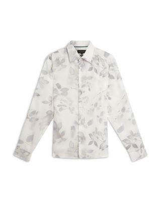 Kalmill Regular Fit Leaf Shadow Print Shirt