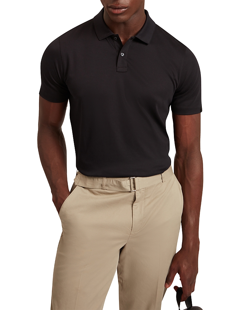 Ted Baker Connall Short Sleeve Soft Touch Cotton Polo In Black
