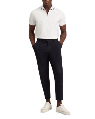 Cophen T Texture Zip Neck Polo Shirt