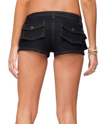  Cavella Stretchy Denim Micro Shorts