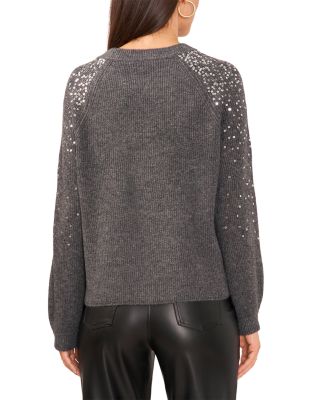 Sequinned Raglan Sleeve Sweater